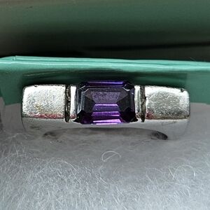 Vintage Sterling Silver and Amethyst Ring